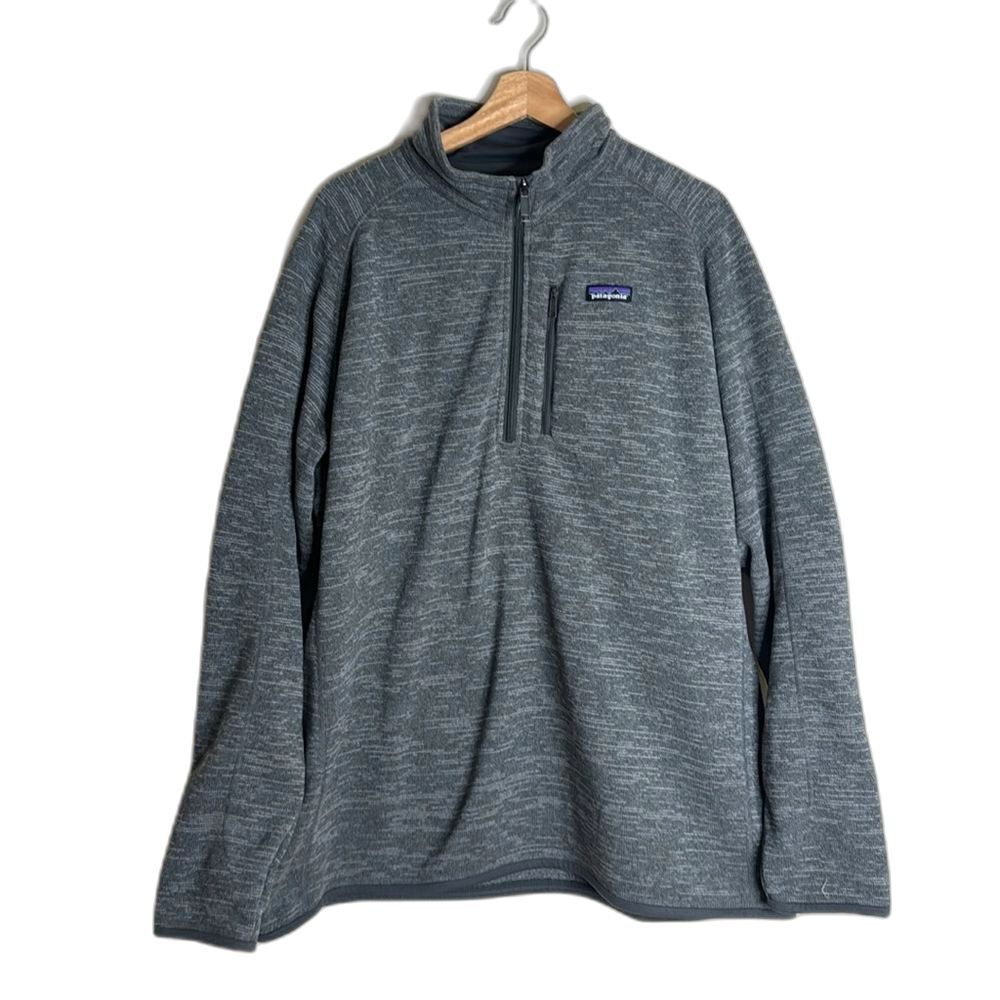 Patagonia Men's Better Sweater 1/4 Zip Fleece Pullover Jacket Gray XXL